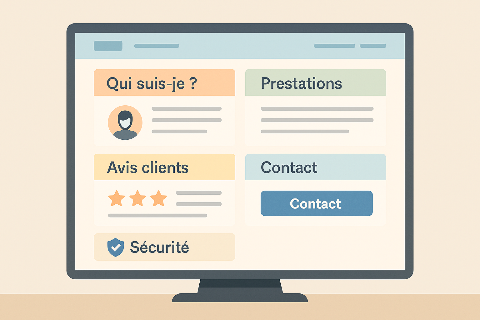 Site professionnel clair et efficace